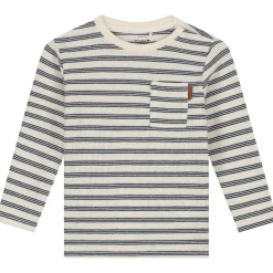 Prénatal baby shirt 2 stuks lange mouwen strepen blauw