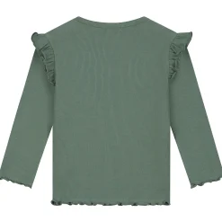 Prénatal baby shirt lange mouwen effen groen