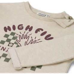 Prénatal baby shirt lange mouwen printopdruk beige