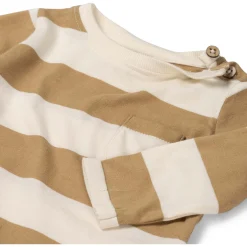 Prénatal baby shirt lange mouwen strepen bruin