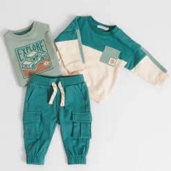 Prénatal baby shirt lange mouwen printopdruk groen