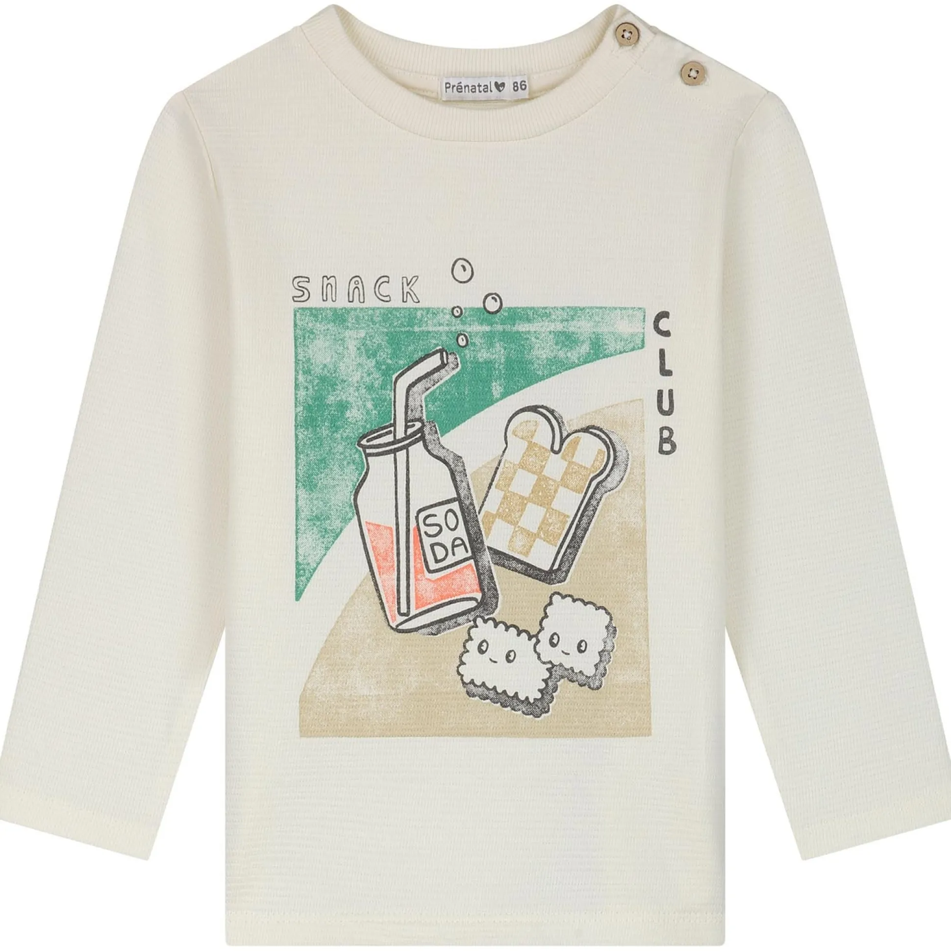 Prénatal baby shirt lange mouwen printopdruk multi