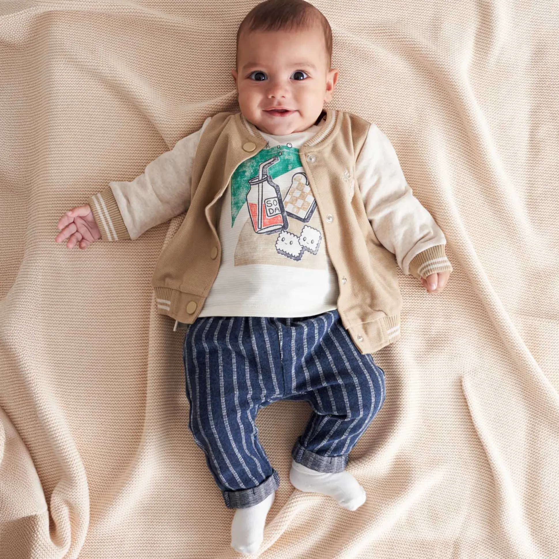 Prénatal baby shirt lange mouwen printopdruk multi