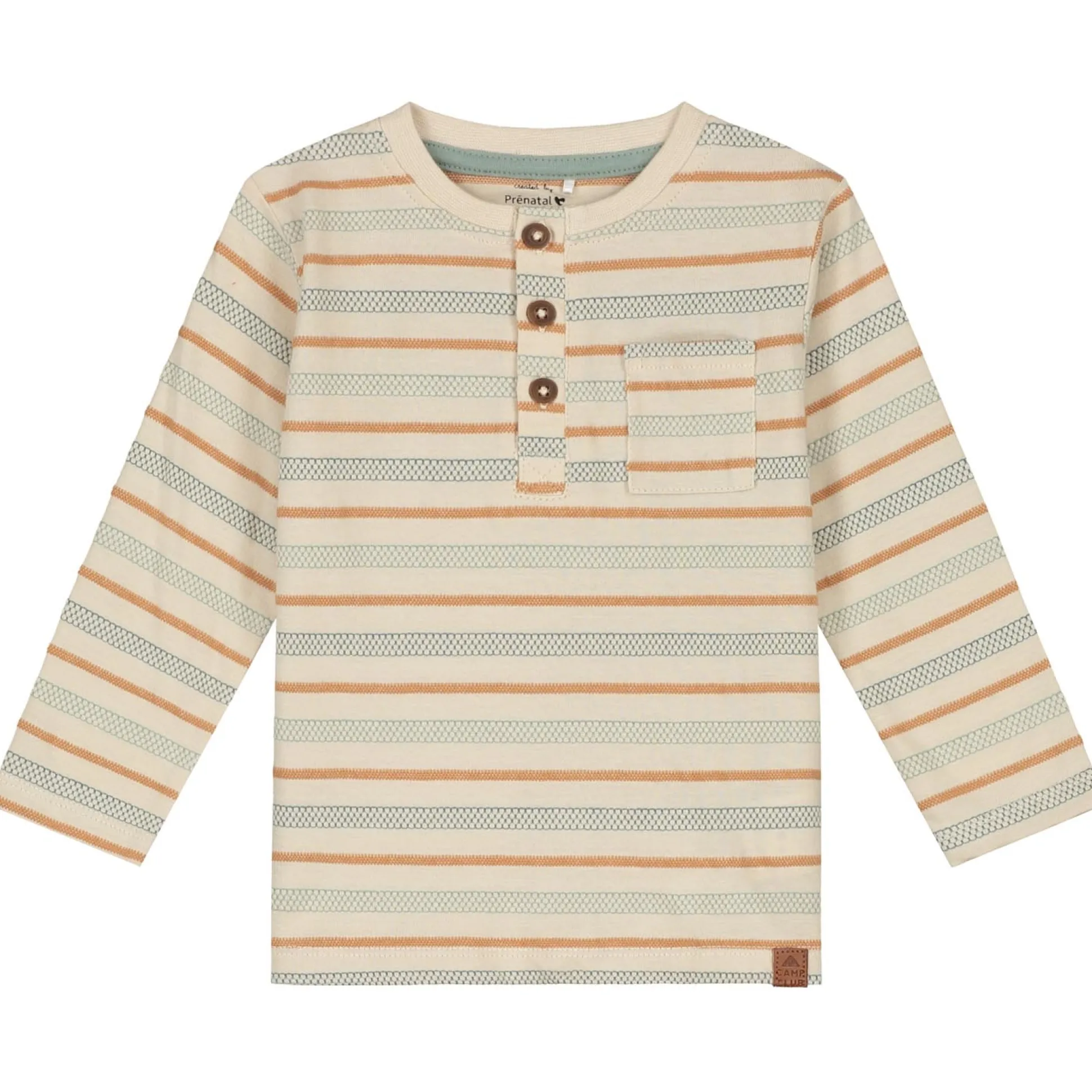 Prénatal baby shirt lange mouwen strepen multi