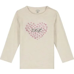 Prénatal baby shirt lange mouwen tekst beige