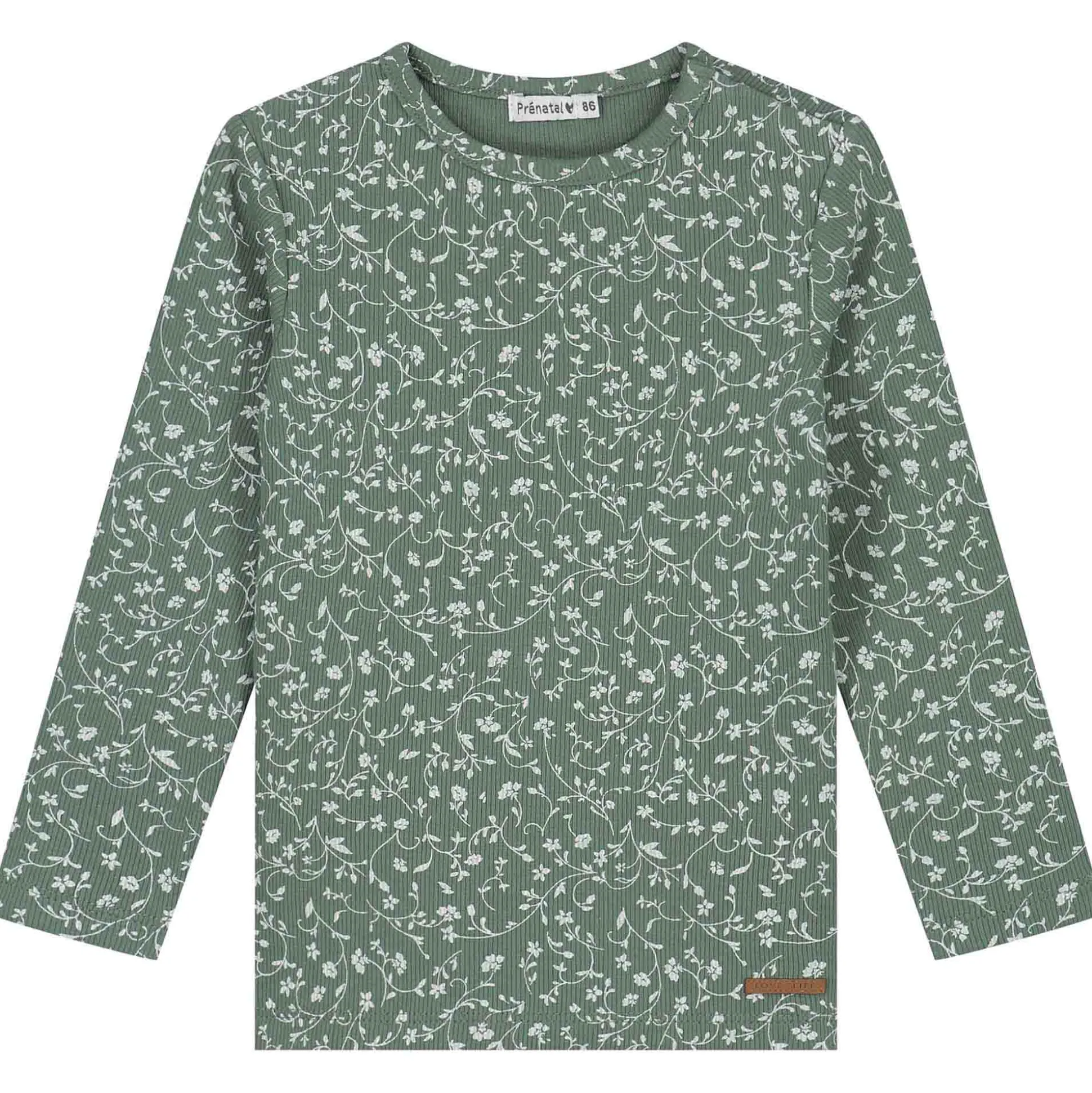 Prénatal baby shirt lange mouwen all over print groen