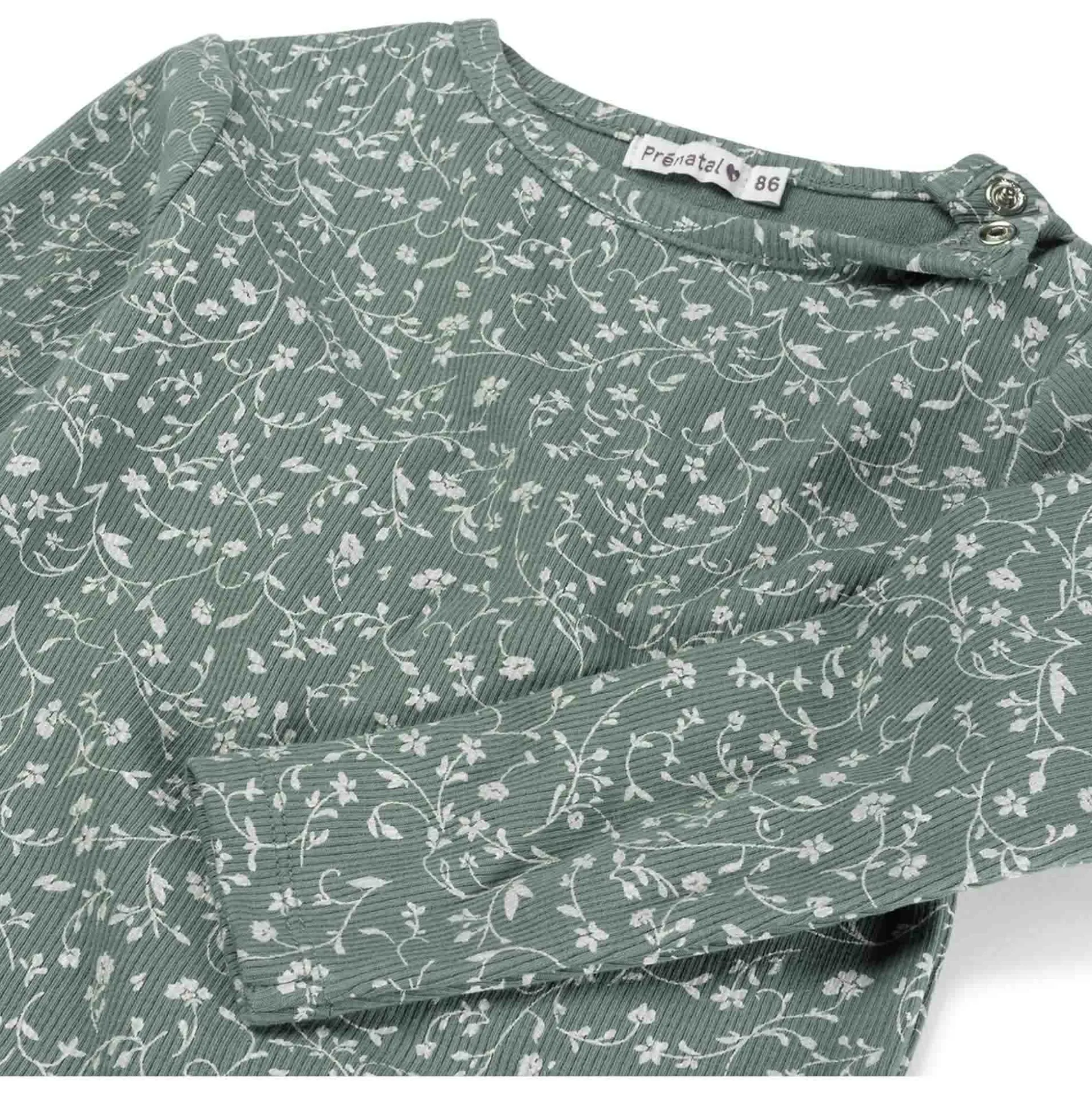 Prénatal baby shirt lange mouwen all over print groen