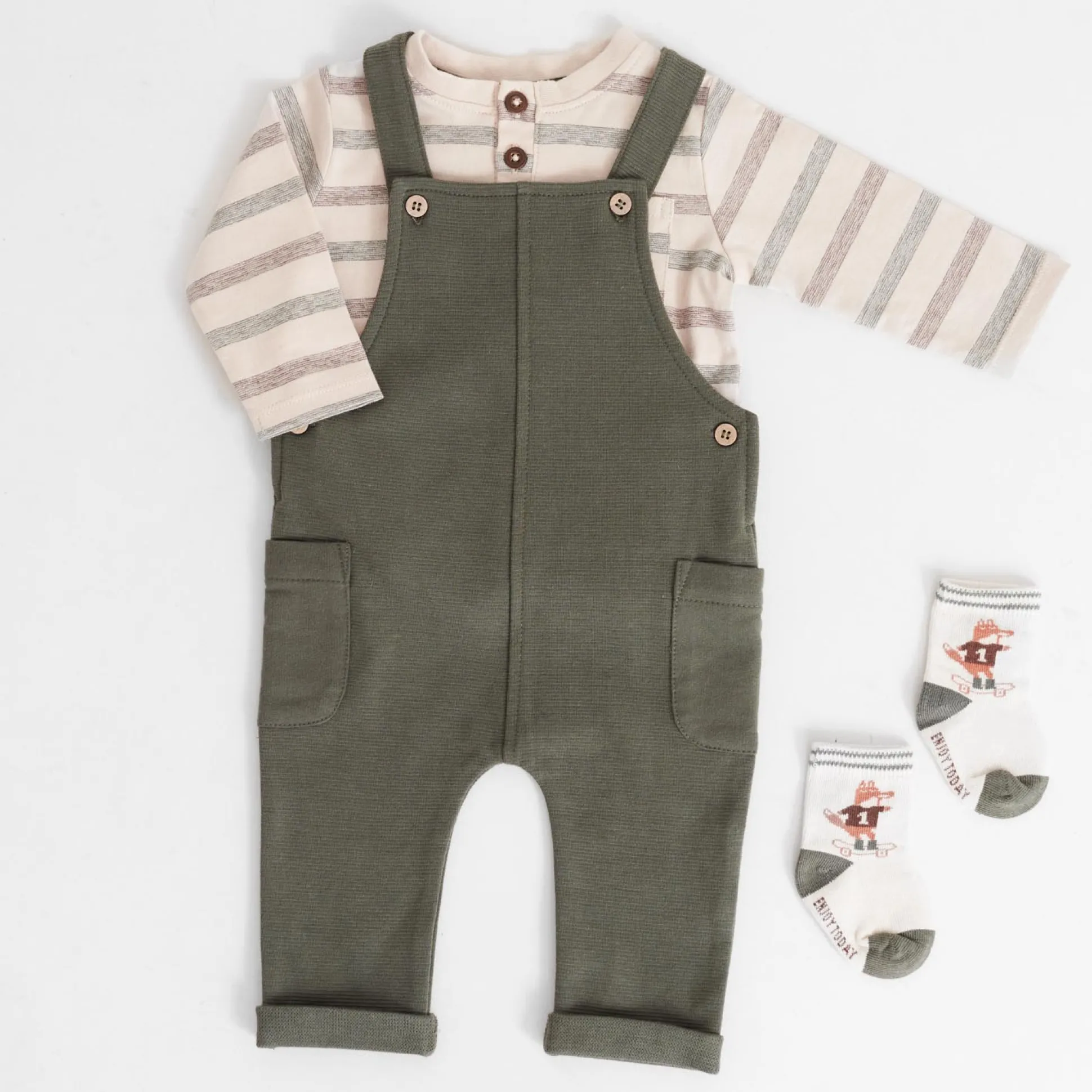 Prénatal baby shirt lange mouwen strepen multi