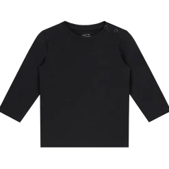 Prénatal baby shirt lange mouwen effen zwart
