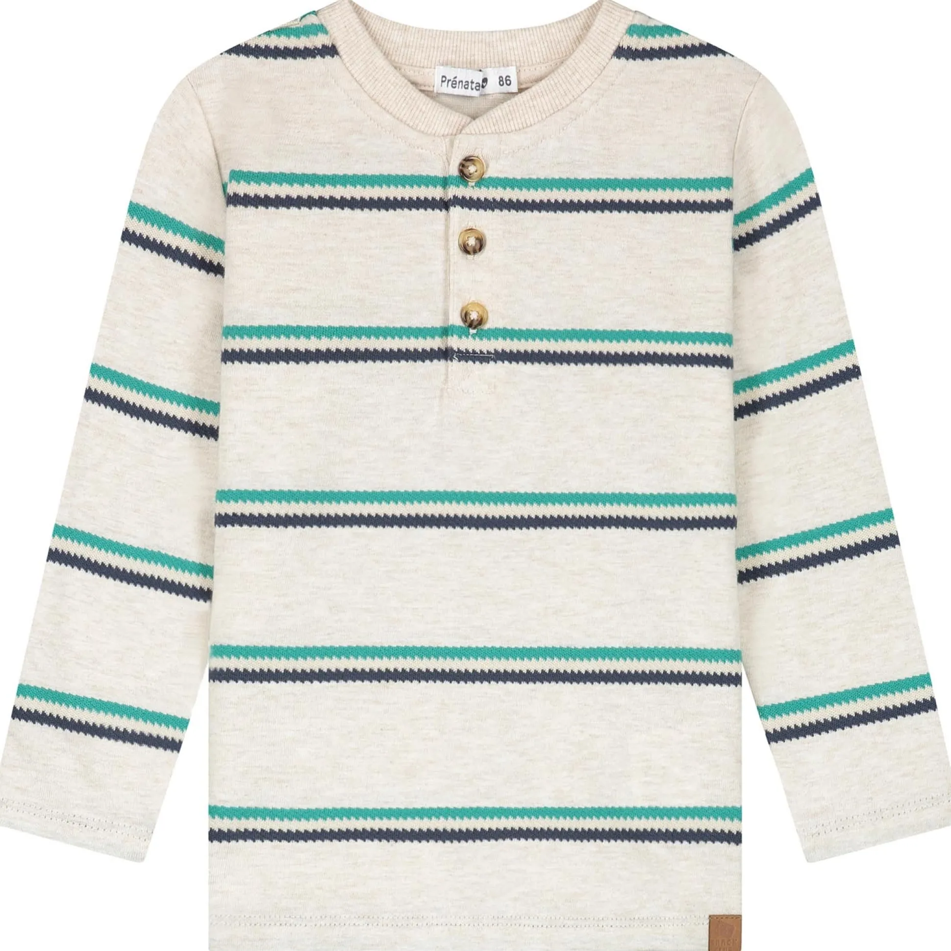 Prénatal baby shirt lange mouwen strepen multi