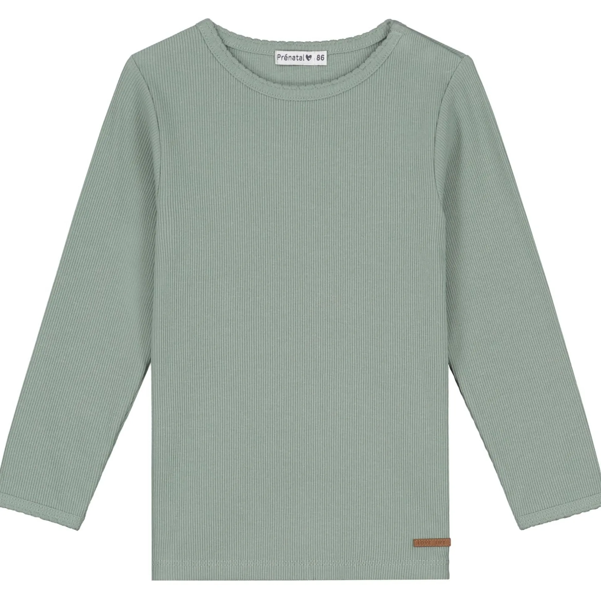 Prénatal baby shirt lange mouwen effen groen