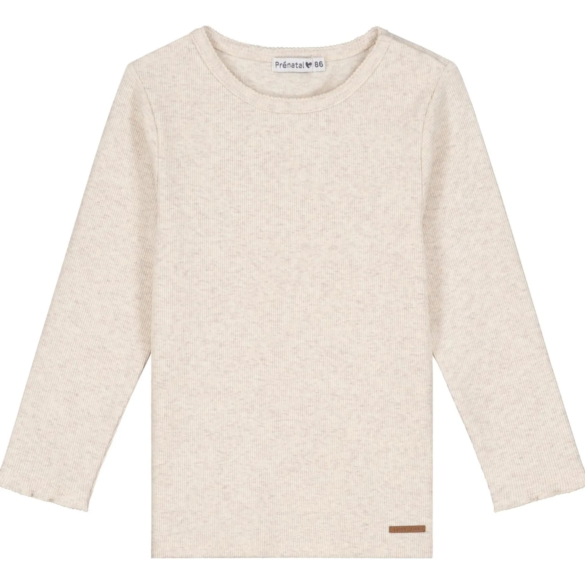 Prénatal baby shirt lange mouwen effen beige