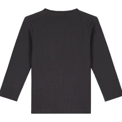 Prénatal baby shirt lange mouwen effen antraciet