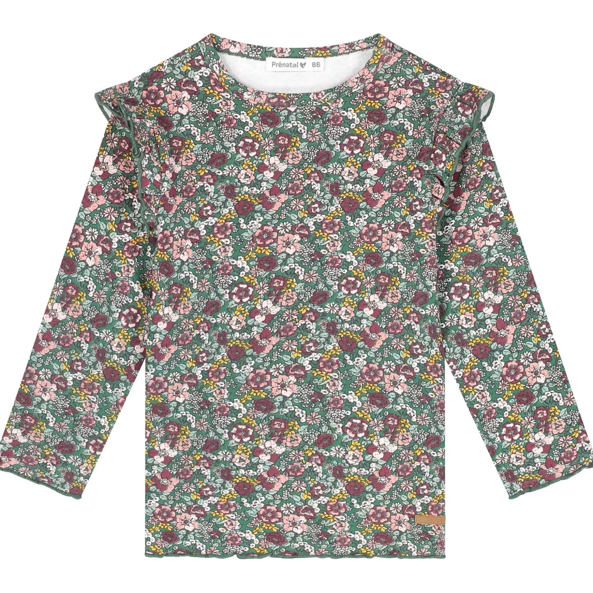 Prénatal baby shirts 2 stuks lange mouwen groen