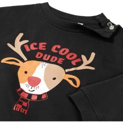 Prénatal baby sweater lange mouwen printopdruk grijs