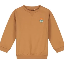 Prénatal baby sweater lange mouwen logo bruin