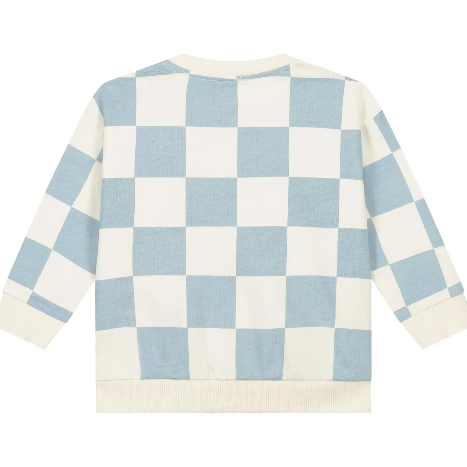 Prénatal baby sweater lange mouwen ruit blauw