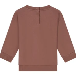 Prénatal baby sweater lange mouwen tekst bruin