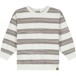 Prénatal baby sweater lange mouwen strepen bruin