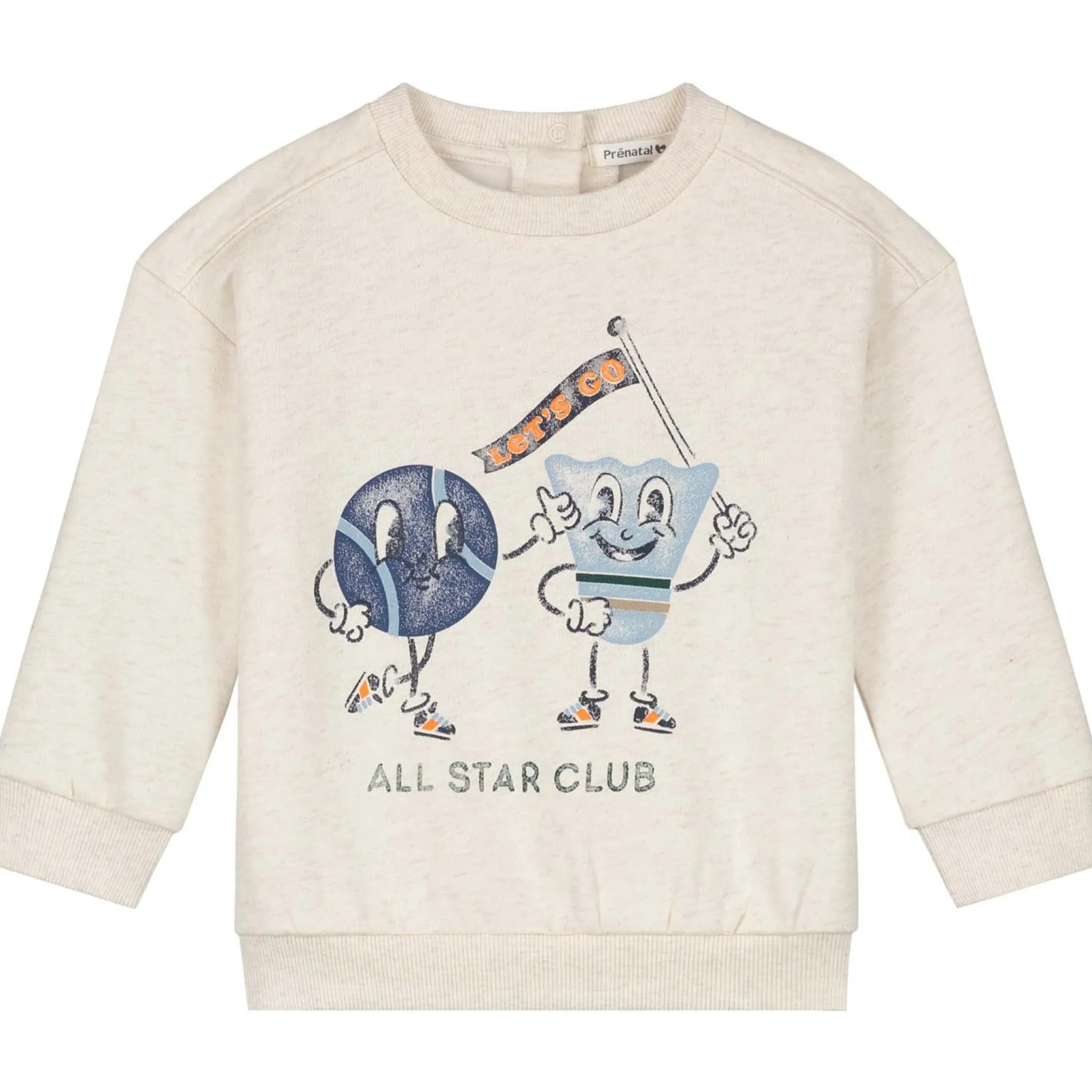 Prénatal baby sweater lange mouwen printopdruk multi