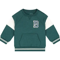 Prénatal baby sweater lange mouwen meerkleurig groen