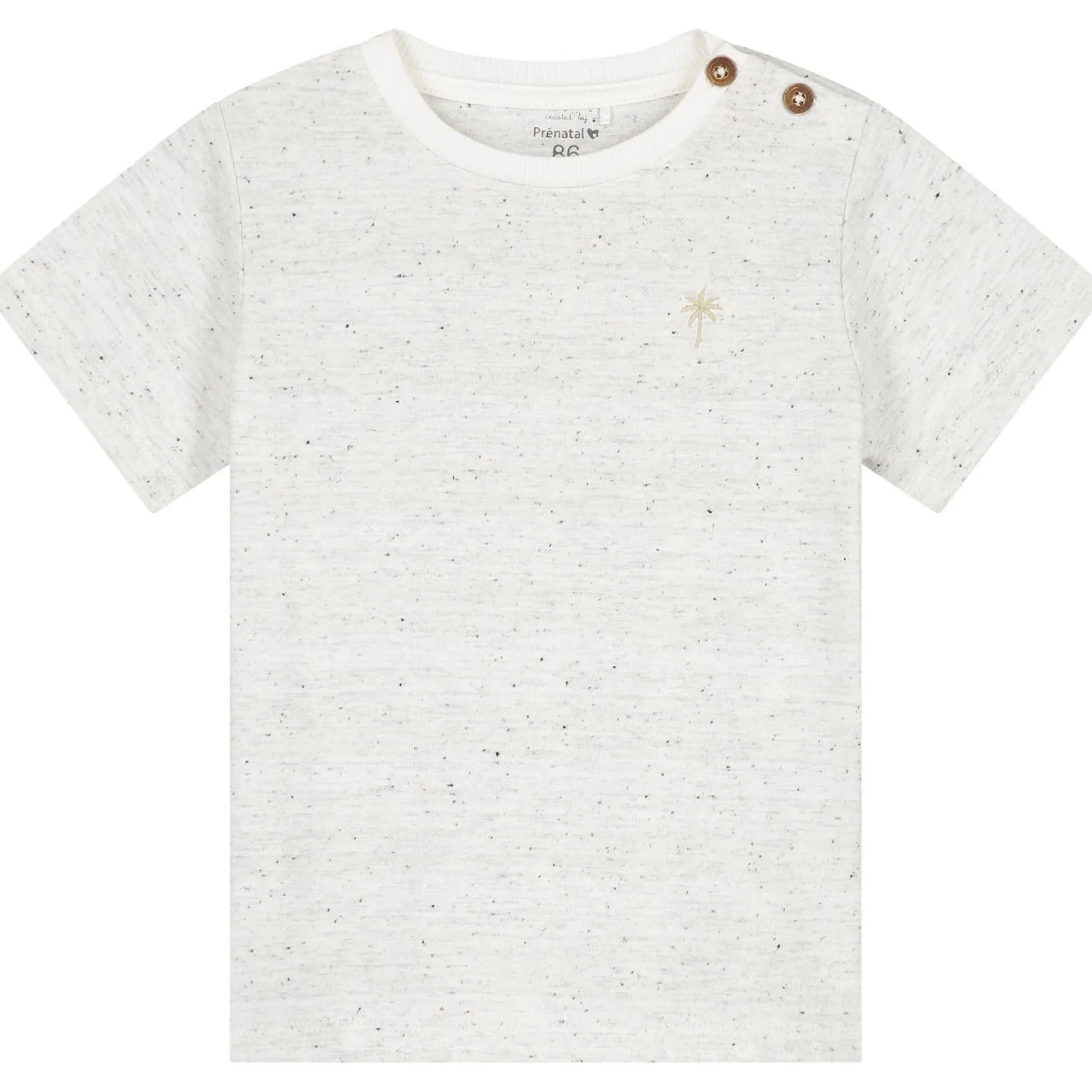 Prénatal baby T-shirt korte mouwen effen wit