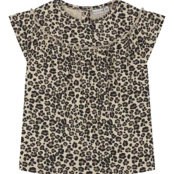 Prénatal baby T-shirts 2 stuks korte mouwen panterprint beige