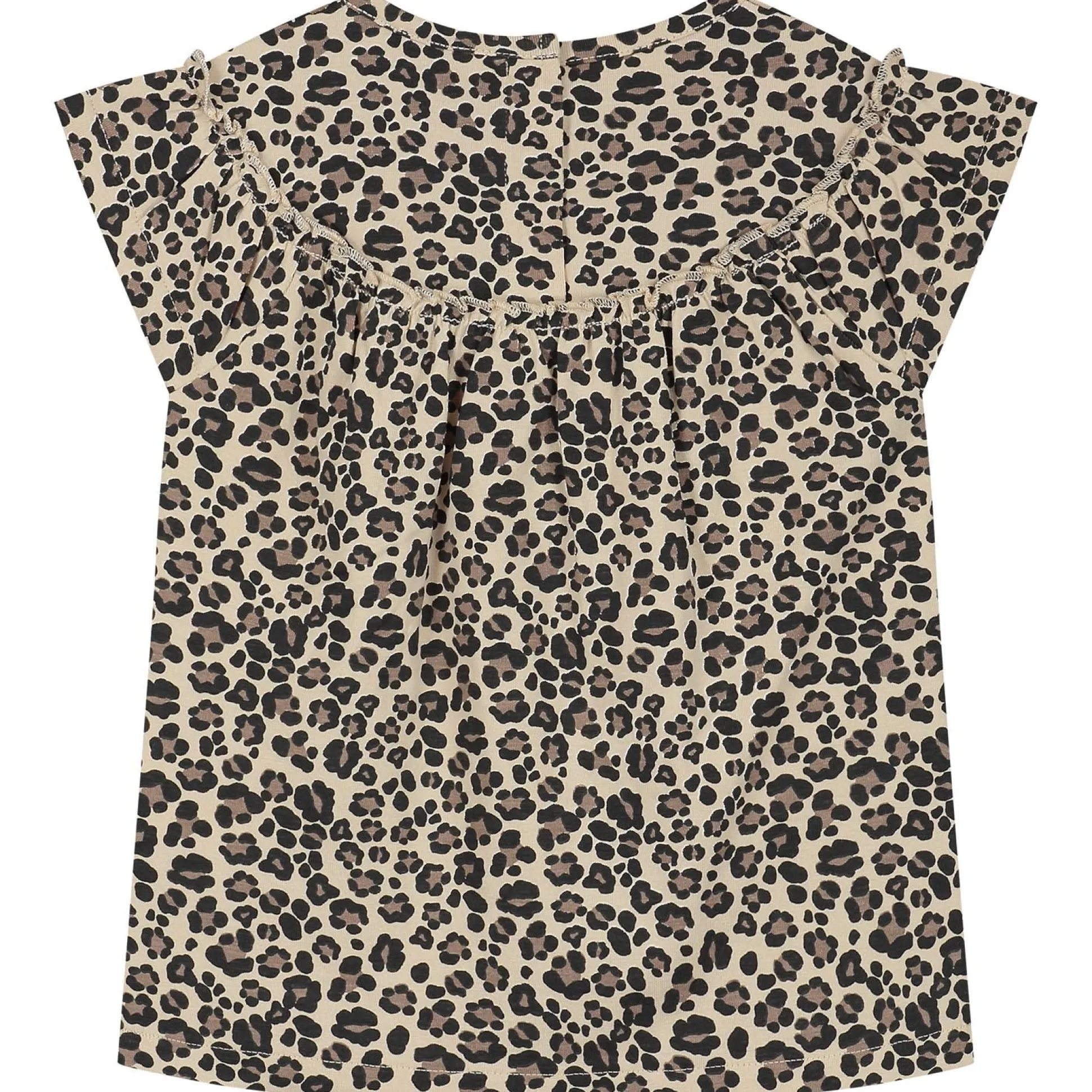 Prénatal baby T-shirts 2 stuks korte mouwen panterprint beige