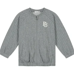 Prénatal baby vest lange mouwen strepen grijs