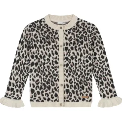 Prénatal baby vest lange mouwen panterprint beige