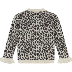 Prénatal baby vest lange mouwen panterprint beige