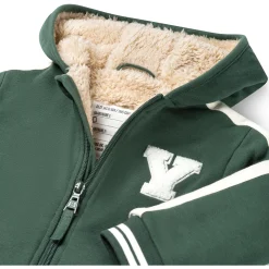 Prénatal baby winterjas lange mouwen tekst groen