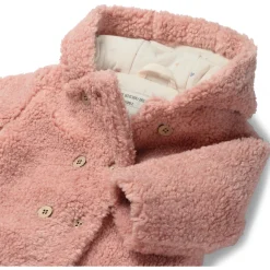 Prénatal baby winterjas lange mouwen effen roze