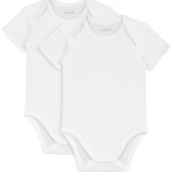 Prénatal basis romper 2 stuks korte mouwen effen wit
