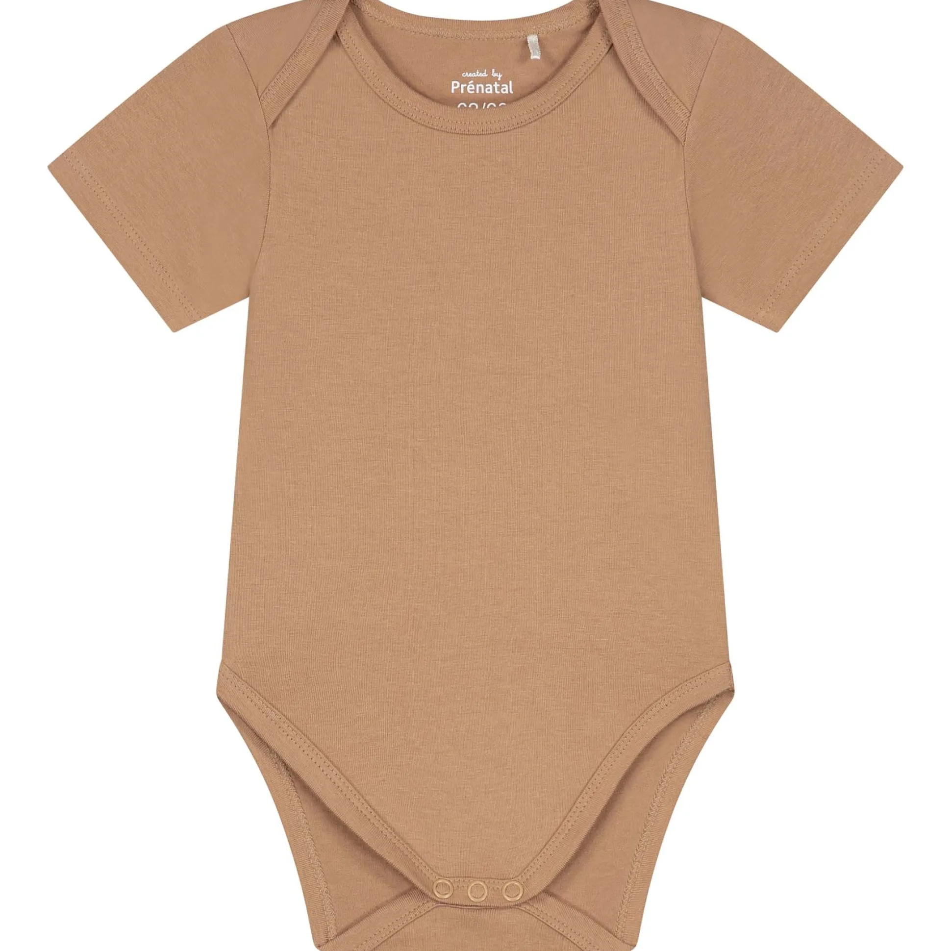 Prénatal basis romper korte mouwen effen bruin