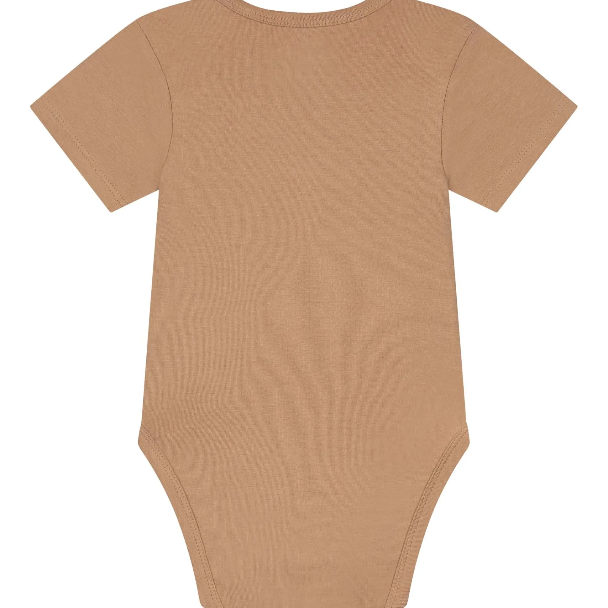 Prénatal basis romper korte mouwen effen bruin