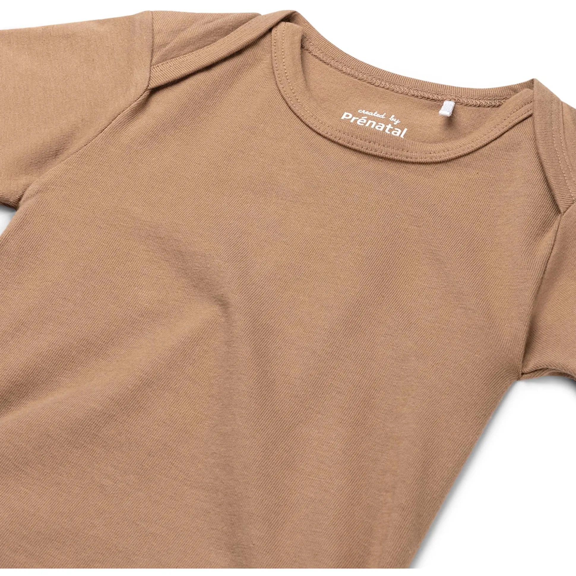 Prénatal basis romper korte mouwen effen bruin