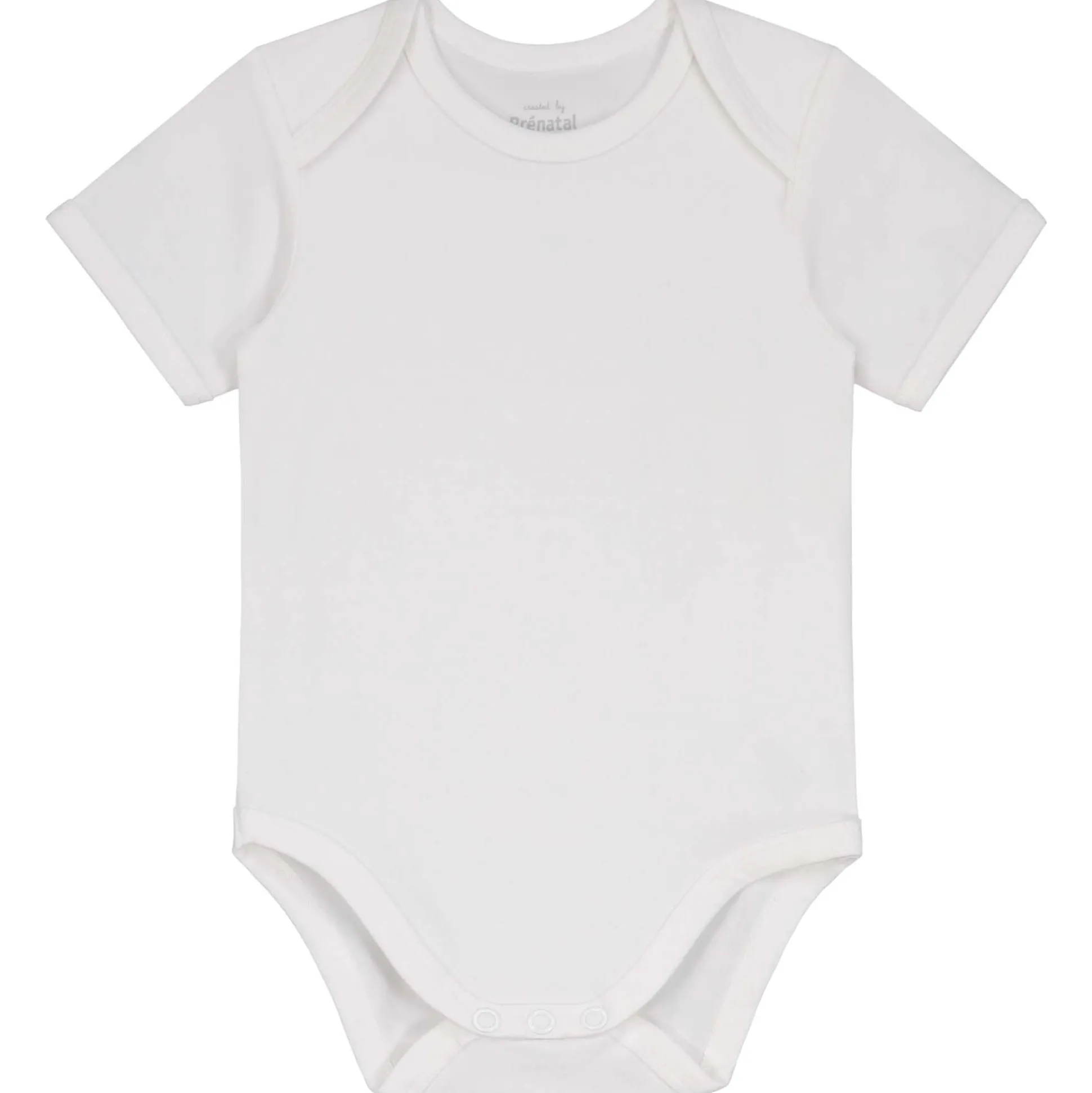 Prénatal basis romper korte mouwen effen wit