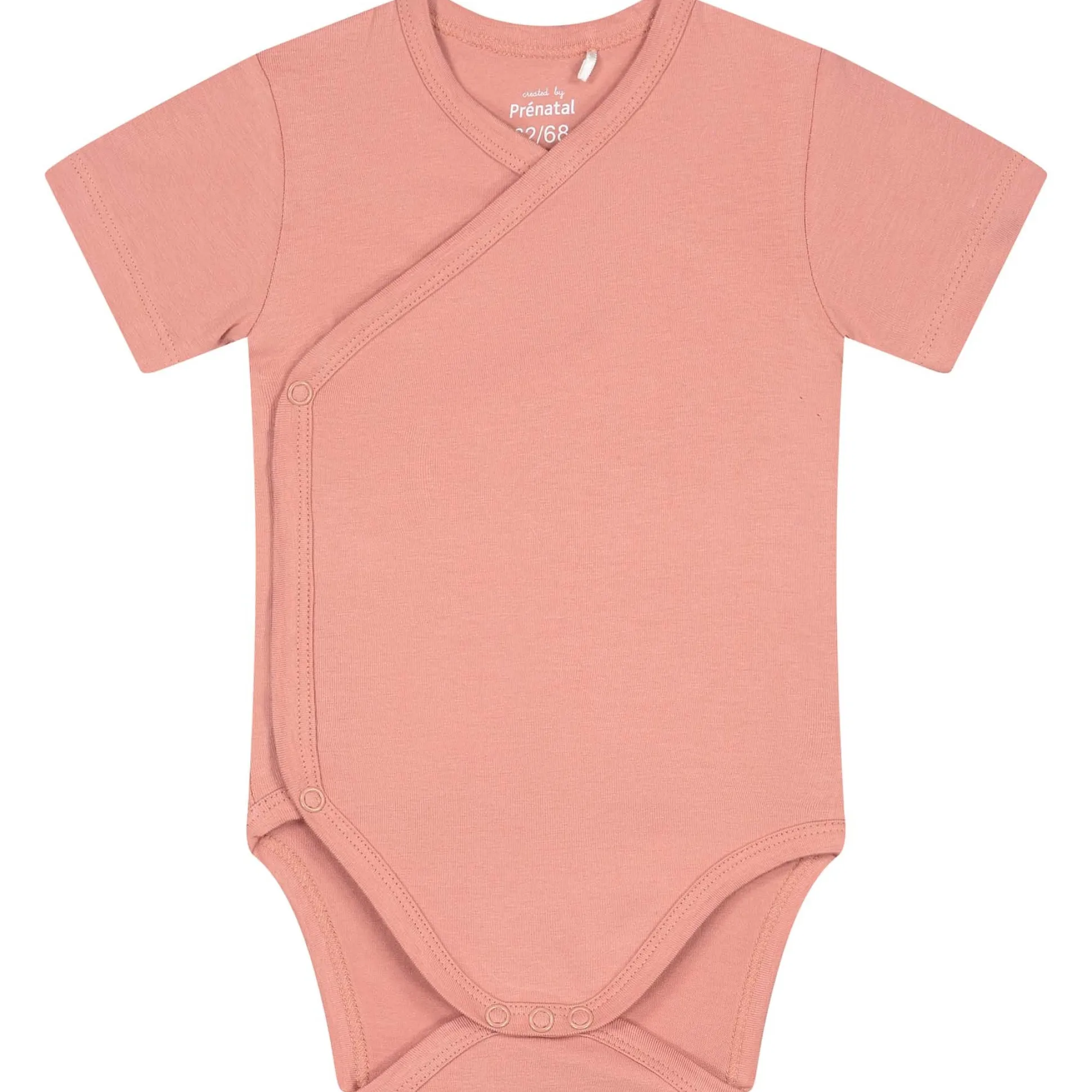 Prénatal basis romper korte mouwen effen roze