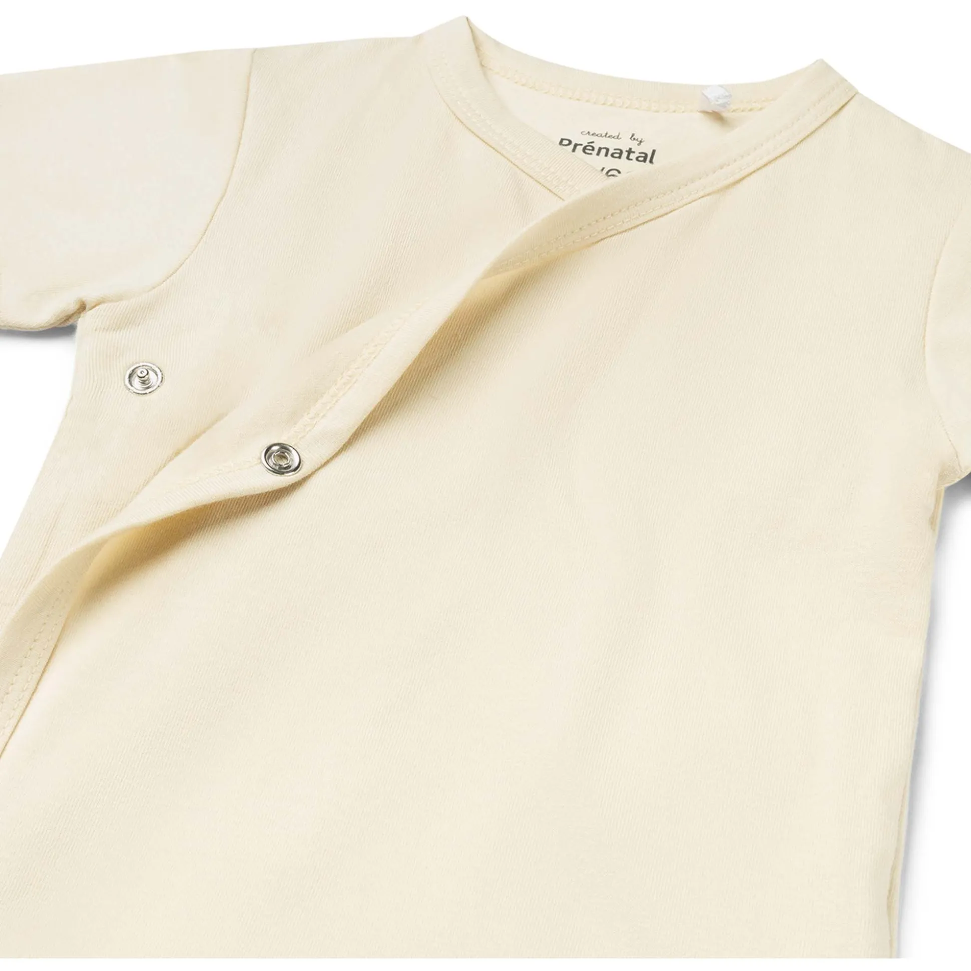 Prénatal basis romper korte mouwen effen beige