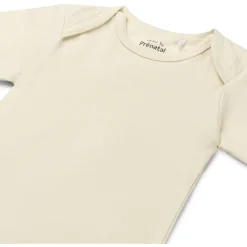 Prénatal basis romper korte mouwen effen beige