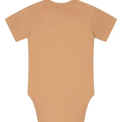 Prénatal basis romper korte mouwen effen bruin