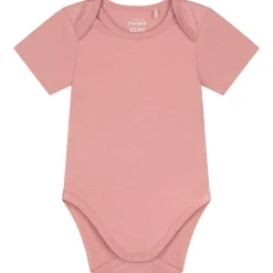 Prénatal basis romper korte mouwen effen roze