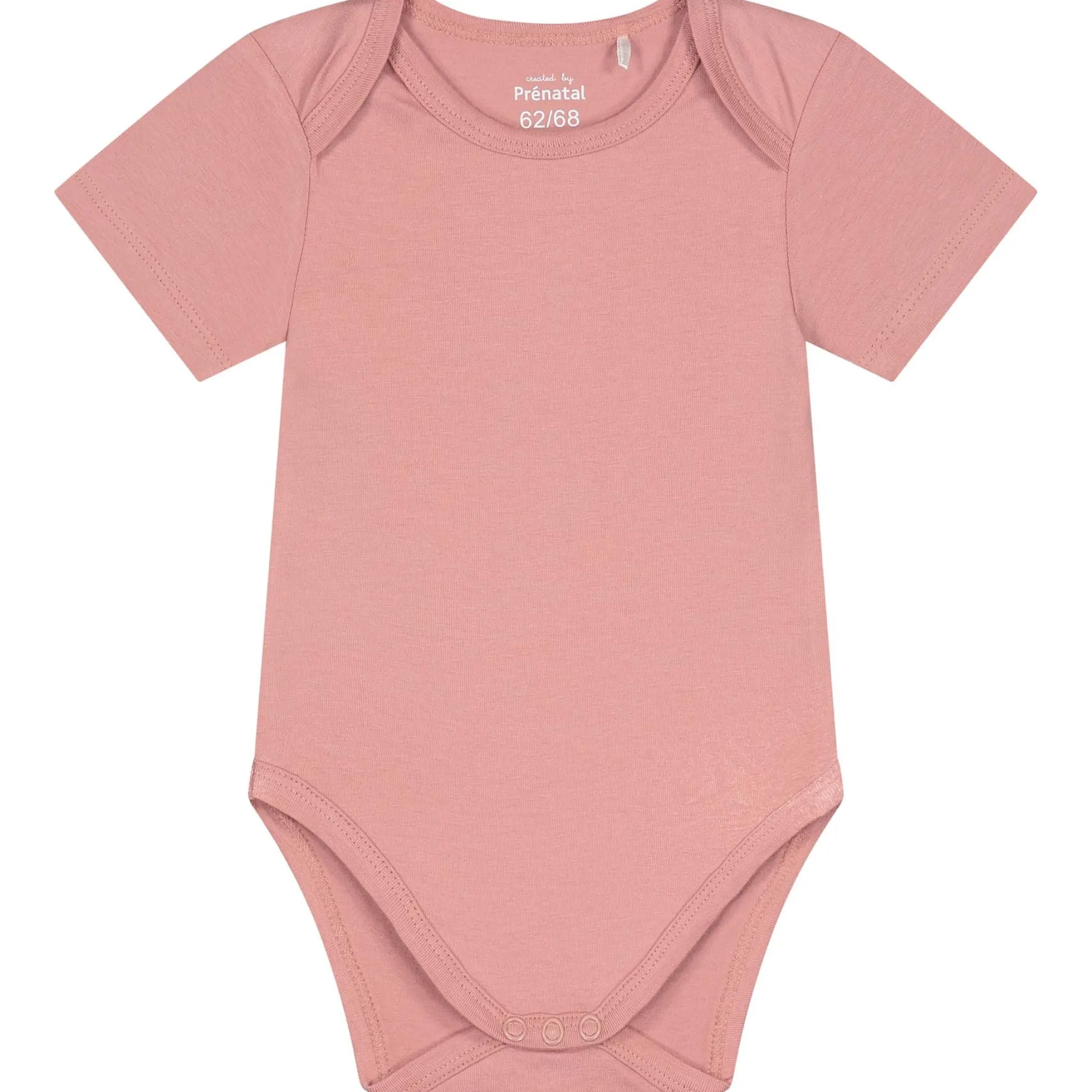 Prénatal basis romper korte mouwen effen roze