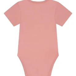 Prénatal basis romper korte mouwen effen roze