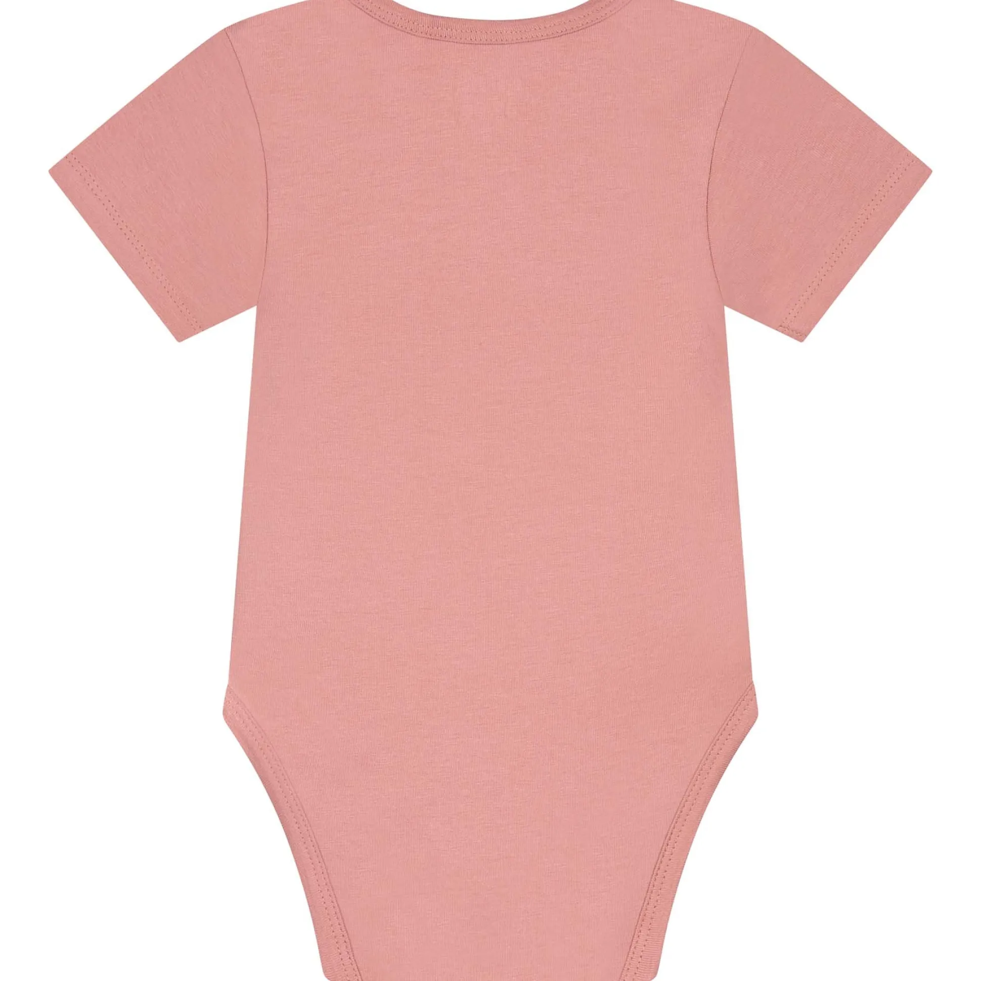 Prénatal basis romper korte mouwen effen roze