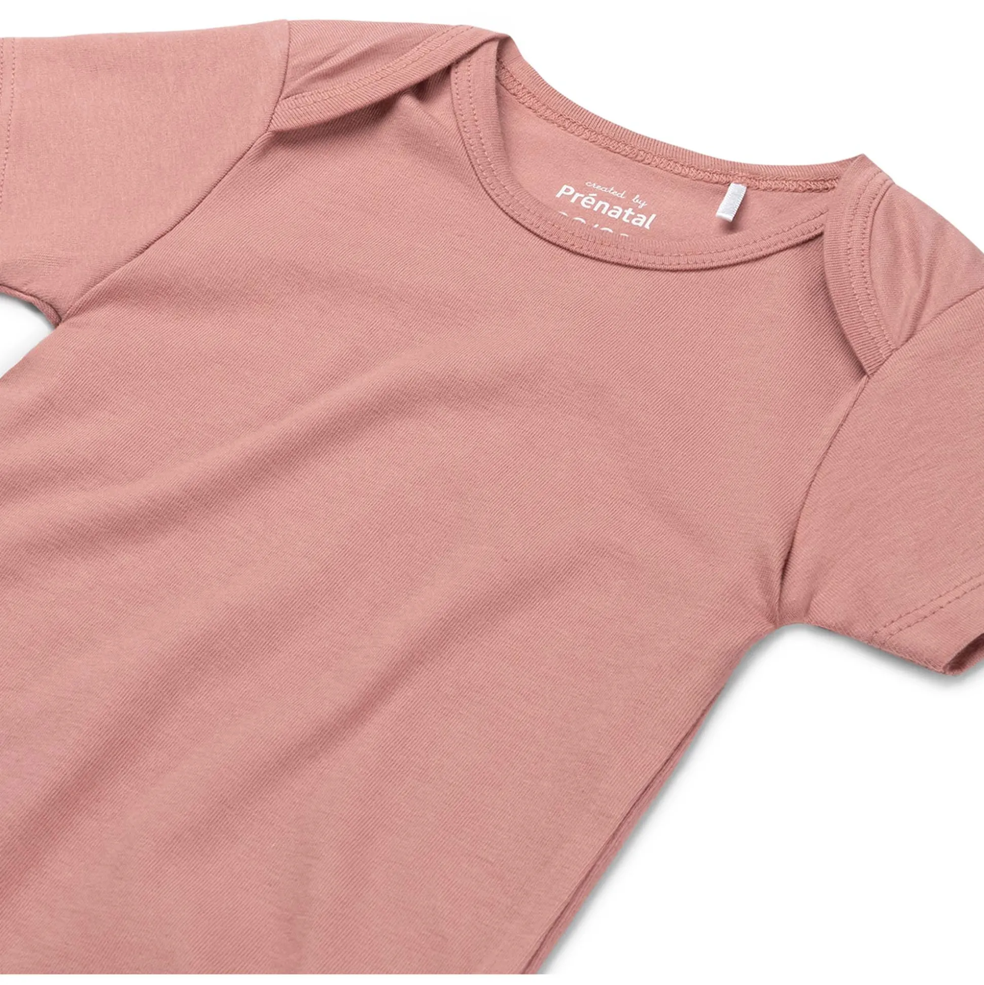 Prénatal basis romper korte mouwen effen roze