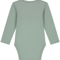 Prénatal basis romper lange mouwen effen groen