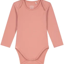 Prénatal basis romper lange mouwen effen roze