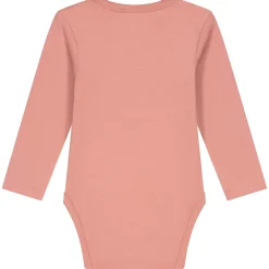 Prénatal basis romper lange mouwen effen roze